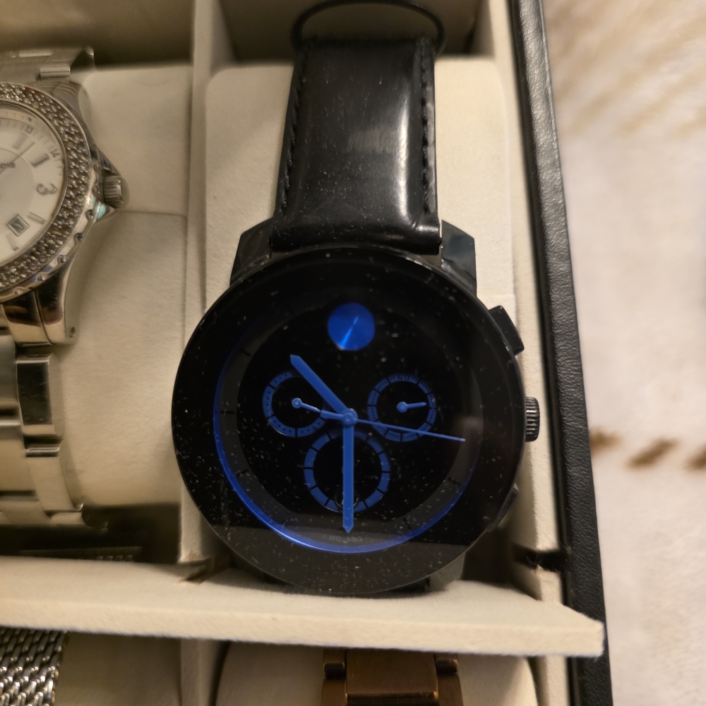 Black and Blue Men's Chronograph Watch
